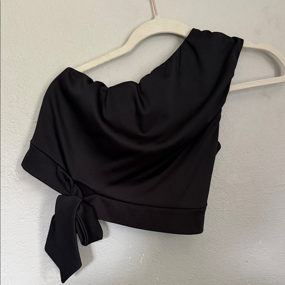 Elegant Black One-Shoulder Top